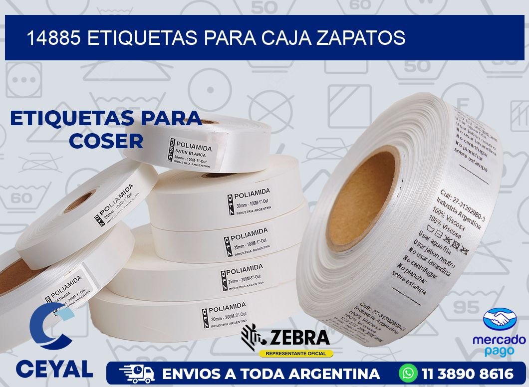 14885 ETIQUETAS PARA CAJA ZAPATOS