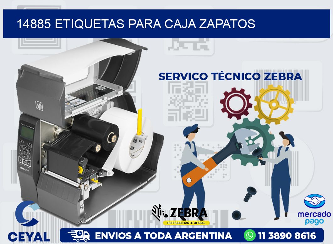 14885 ETIQUETAS PARA CAJA ZAPATOS