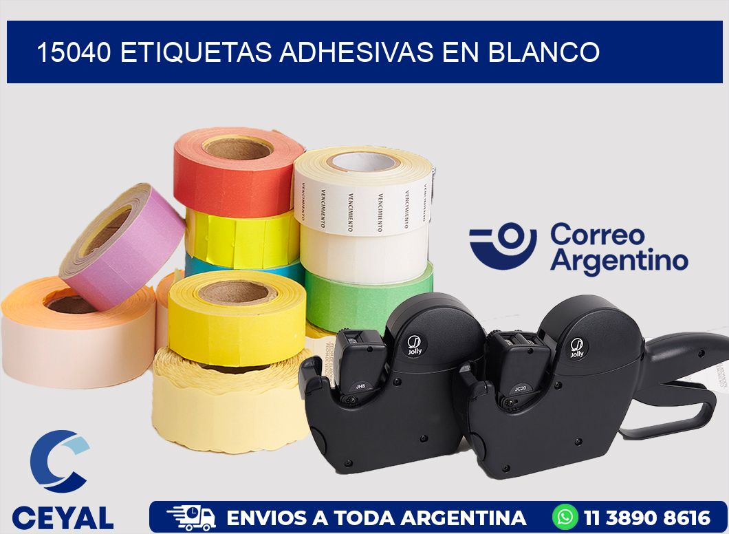 15040 ETIQUETAS ADHESIVAS EN BLANCO