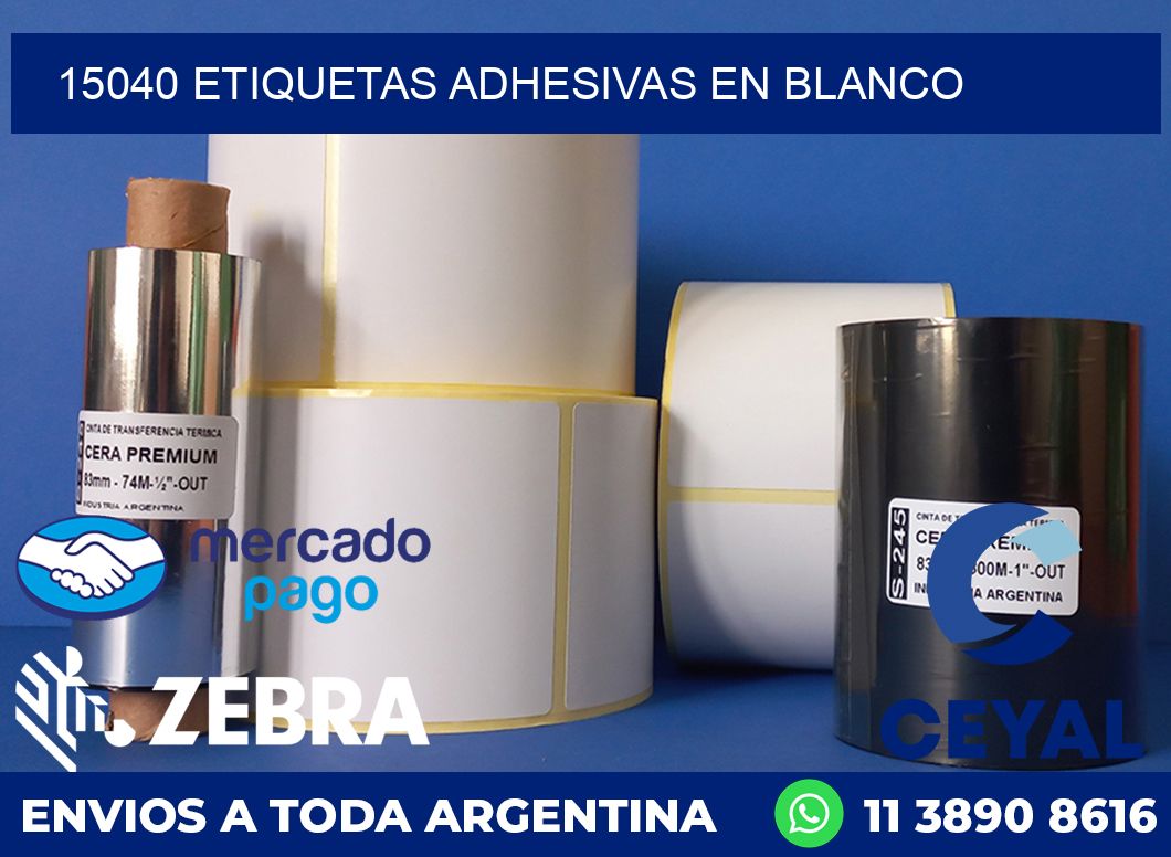 15040 ETIQUETAS ADHESIVAS EN BLANCO