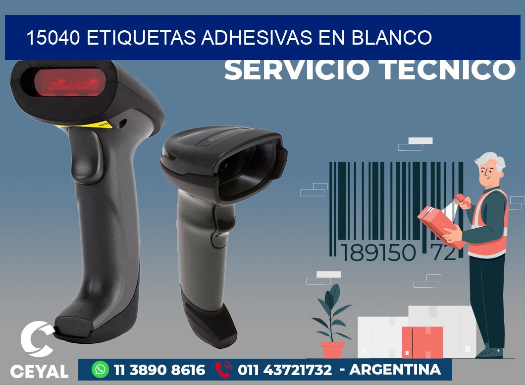 15040 ETIQUETAS ADHESIVAS EN BLANCO
