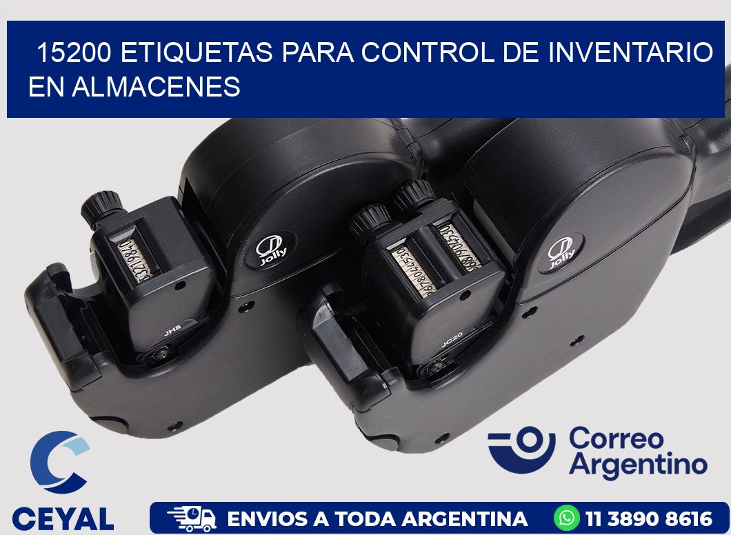 15200 ETIQUETAS PARA CONTROL DE INVENTARIO EN ALMACENES