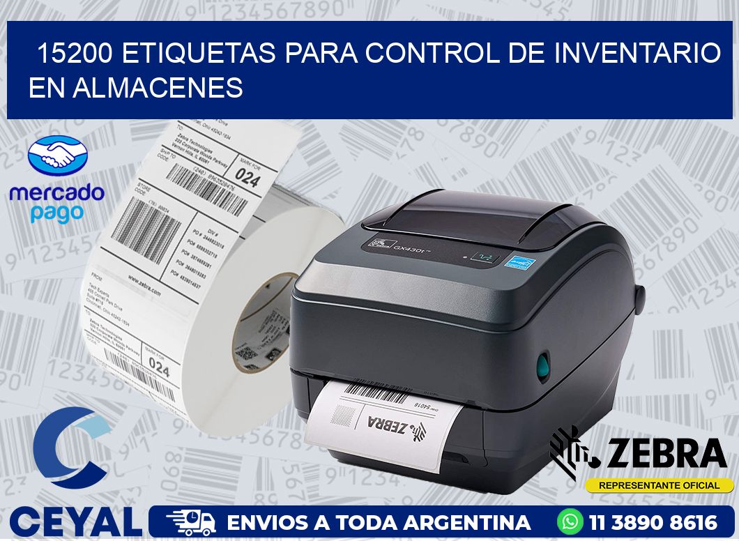 15200 ETIQUETAS PARA CONTROL DE INVENTARIO EN ALMACENES
