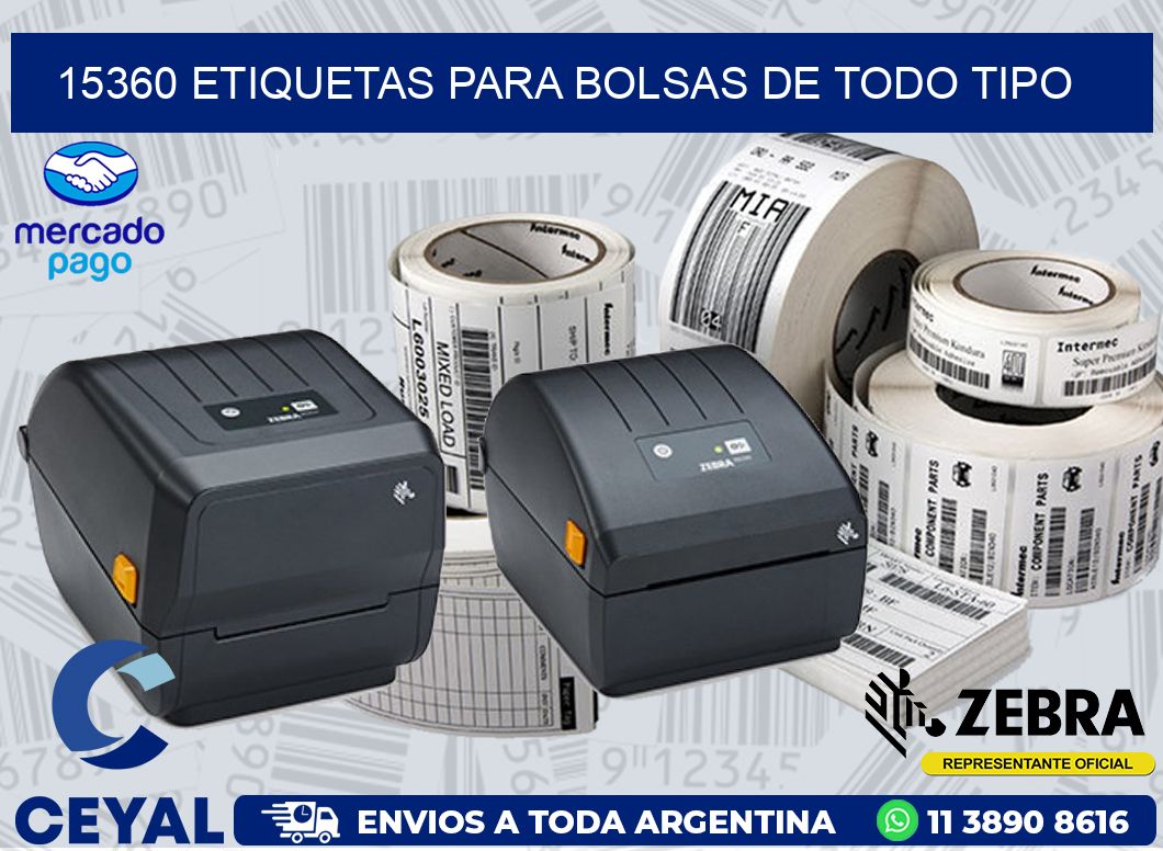 15360 ETIQUETAS PARA BOLSAS DE TODO TIPO