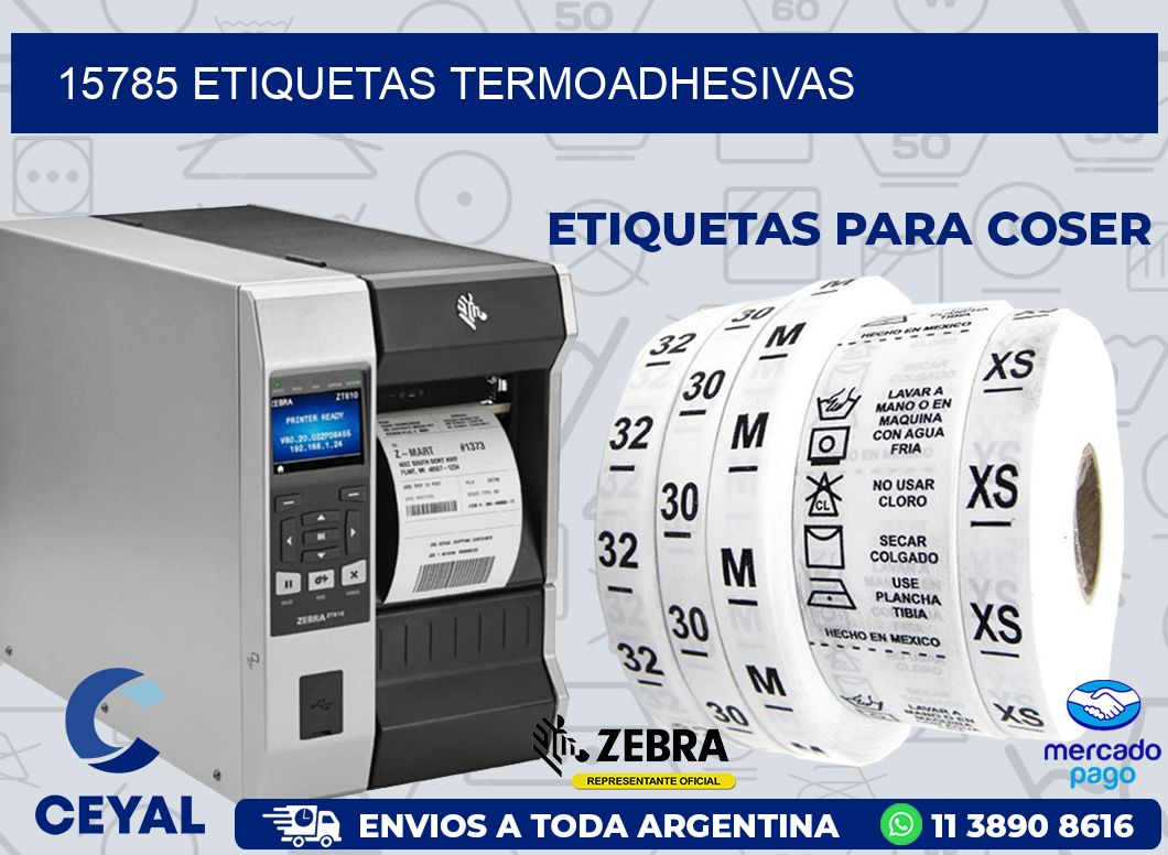 15785 ETIQUETAS TERMOADHESIVAS