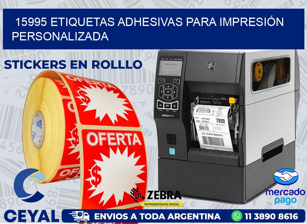 15995 ETIQUETAS ADHESIVAS PARA IMPRESIÓN PERSONALIZADA