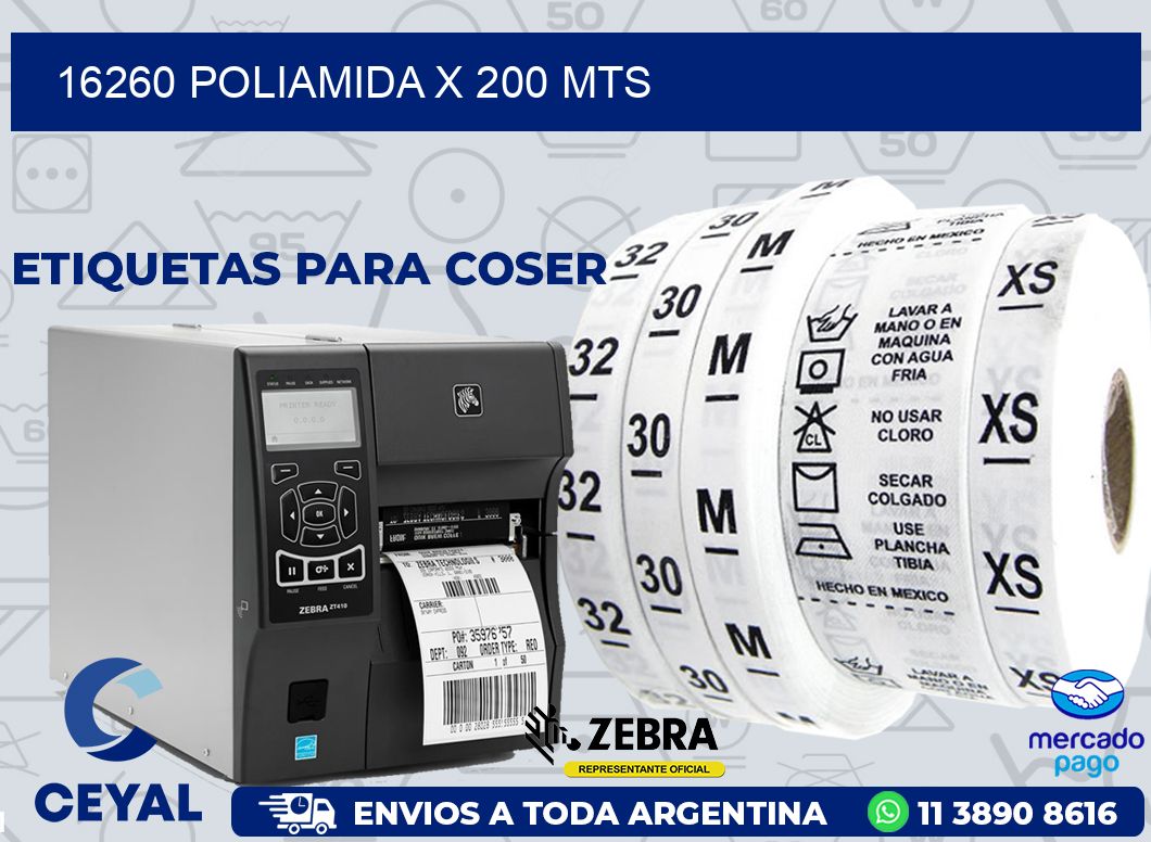16260 POLIAMIDA X 200 MTS
