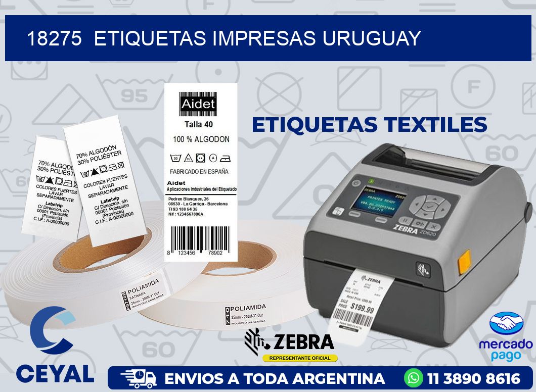 18275  ETIQUETAS IMPRESAS URUGUAY