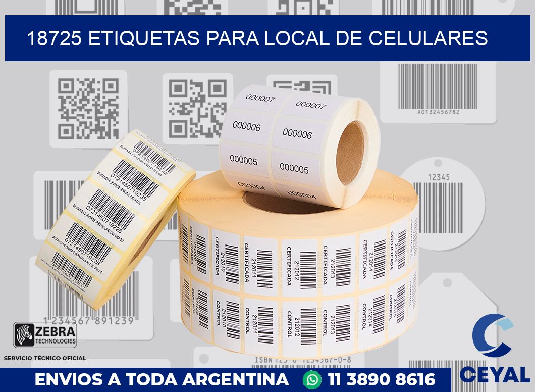 18725 ETIQUETAS PARA LOCAL DE CELULARES