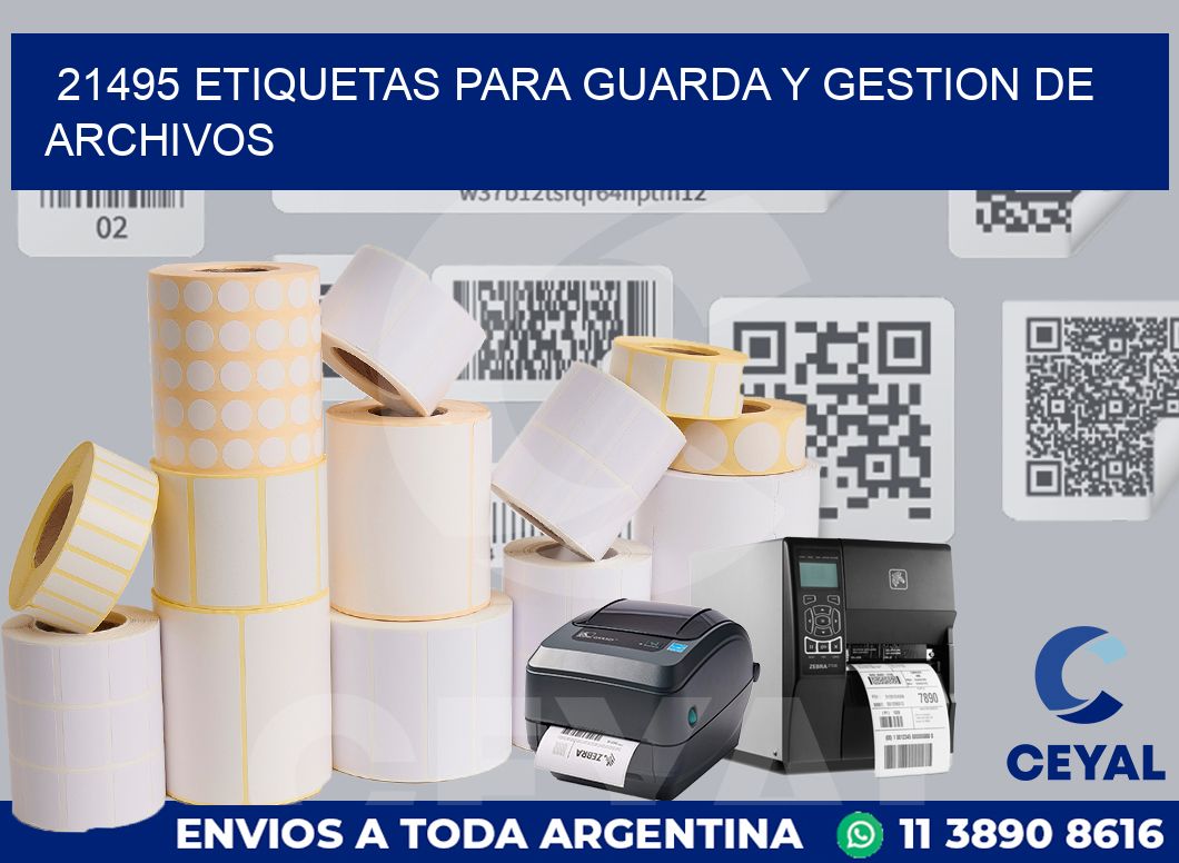 21495 ETIQUETAS PARA GUARDA Y GESTION DE ARCHIVOS