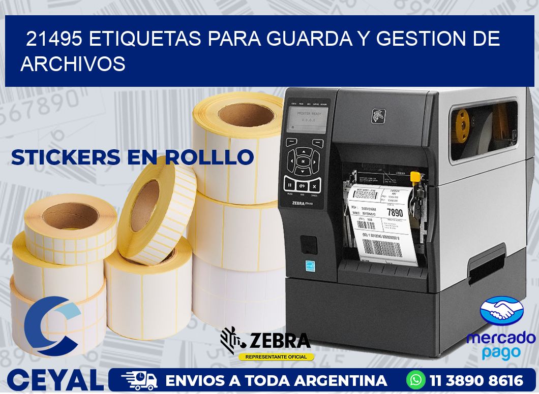 21495 ETIQUETAS PARA GUARDA Y GESTION DE ARCHIVOS