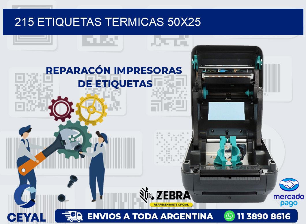 215 ETIQUETAS TERMICAS 50X25