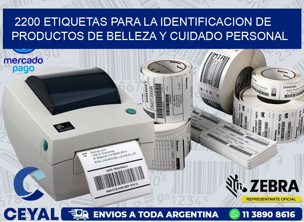2200 ETIQUETAS PARA LA IDENTIFICACION DE PRODUCTOS DE BELLEZA Y CUIDADO PERSONAL