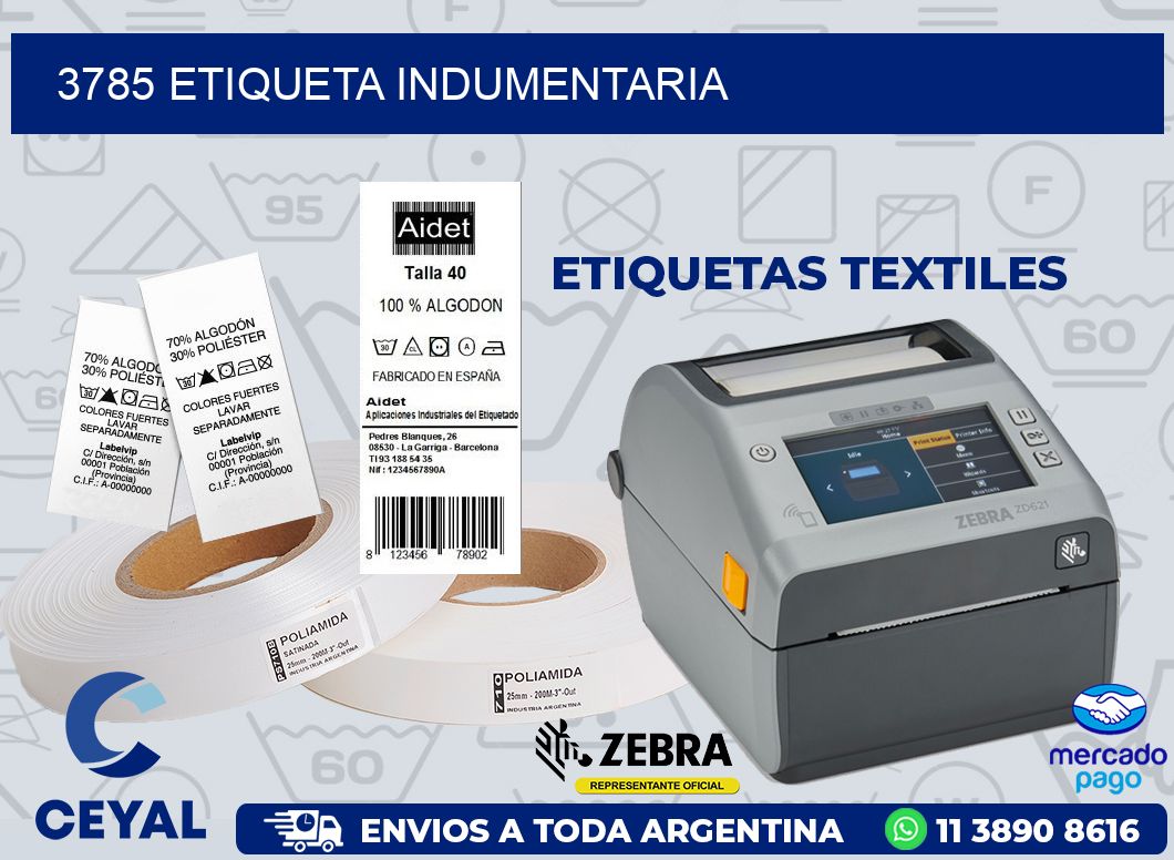 3785 ETIQUETA INDUMENTARIA