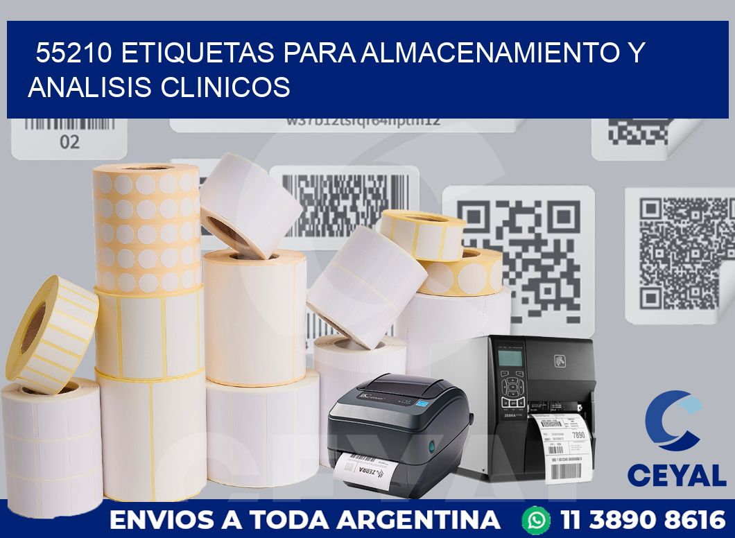 55210 ETIQUETAS PARA ALMACENAMIENTO Y ANALISIS CLINICOS