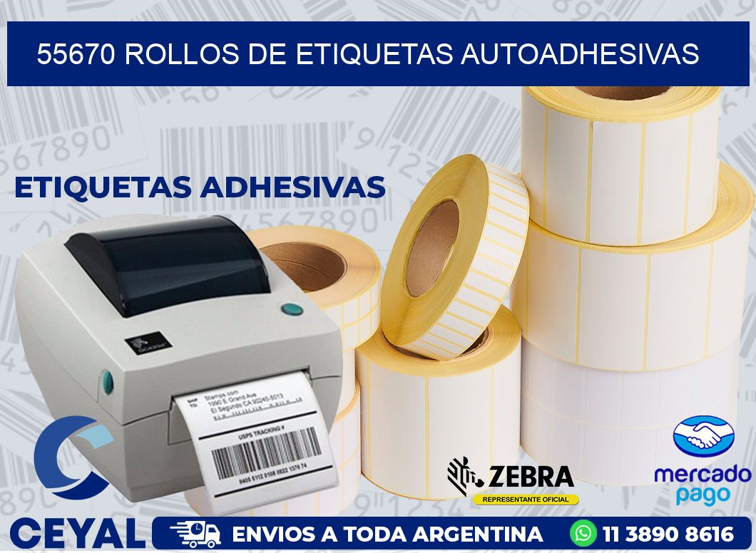 55670 ROLLOS DE ETIQUETAS AUTOADHESIVAS