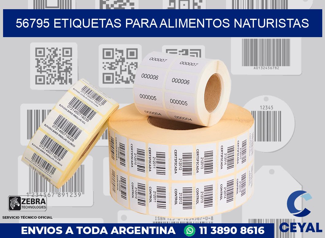 56795 ETIQUETAS PARA ALIMENTOS NATURISTAS