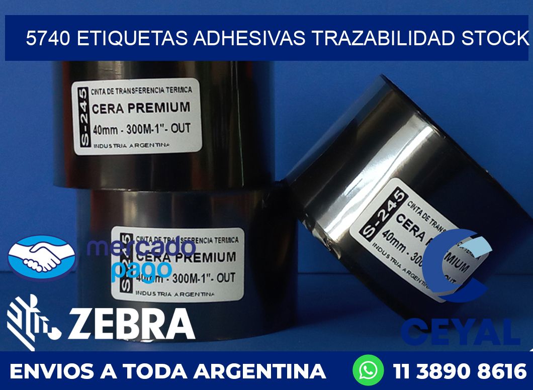 5740 ETIQUETAS ADHESIVAS TRAZABILIDAD STOCK