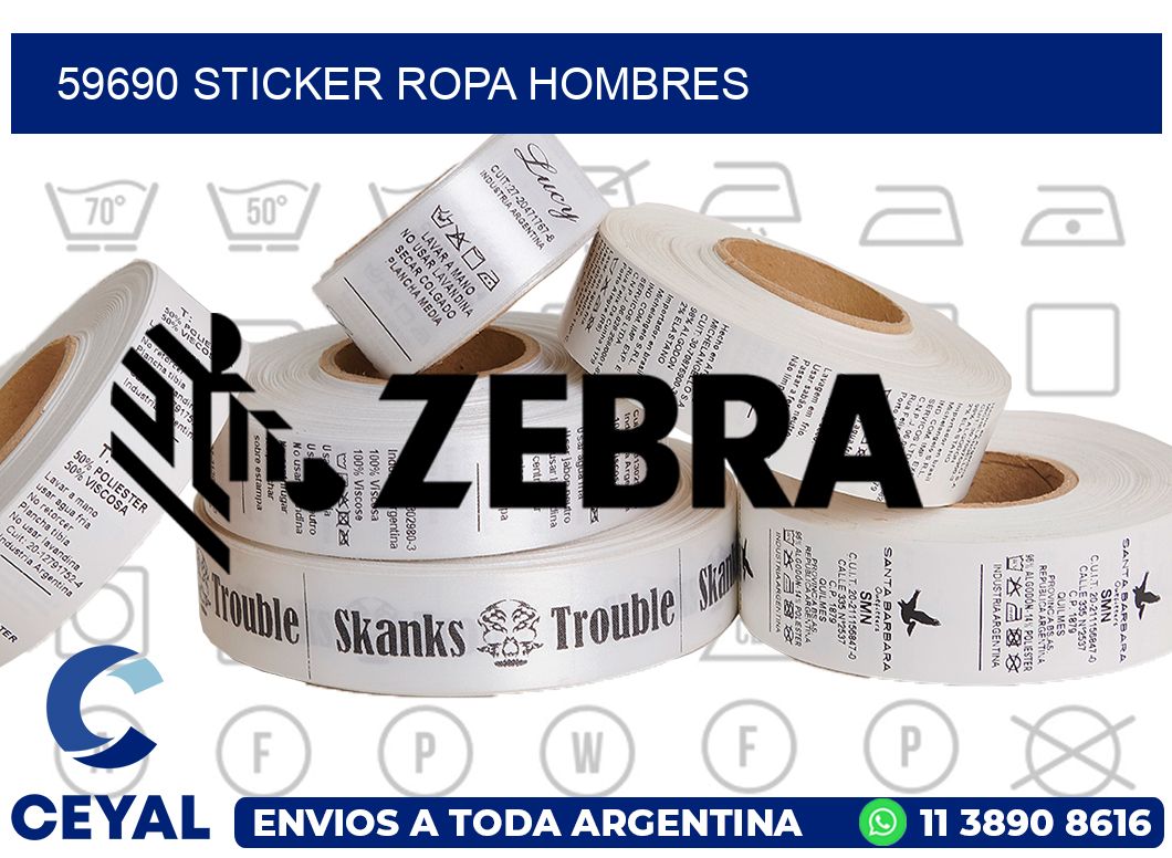 59690 STICKER ROPA HOMBRES