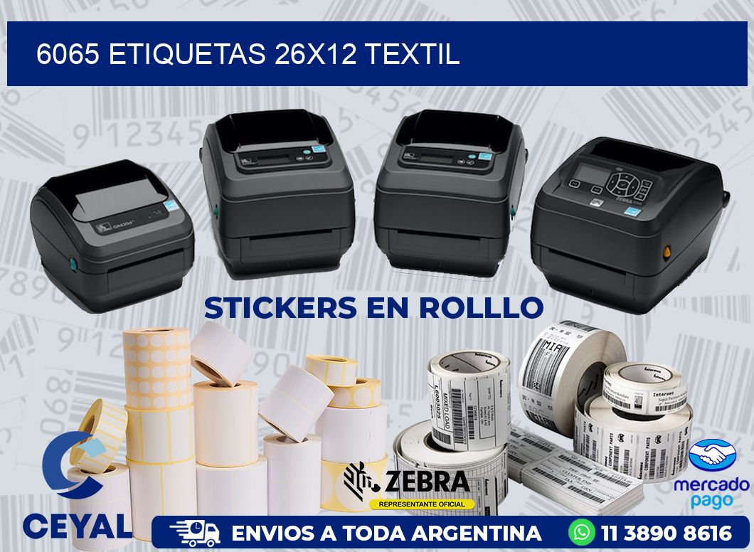 6065 ETIQUETAS 26X12 TEXTIL