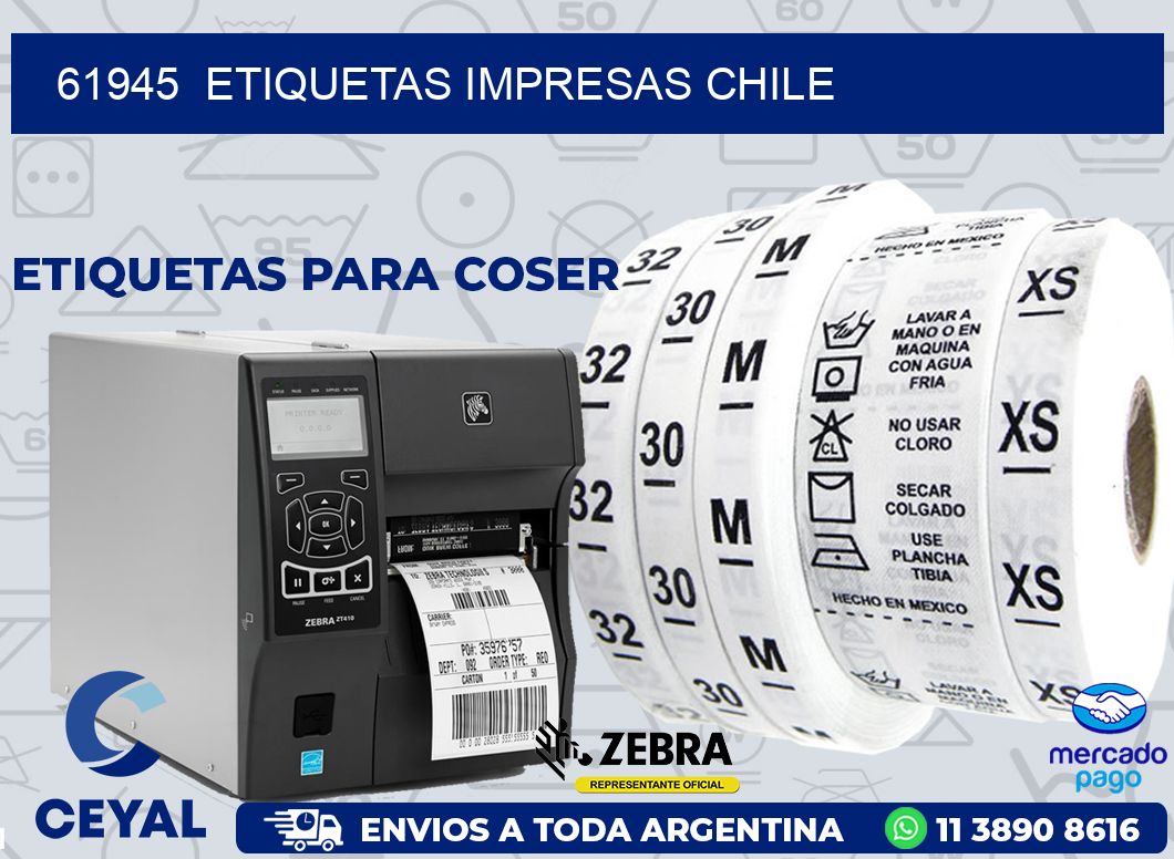 61945  ETIQUETAS IMPRESAS CHILE