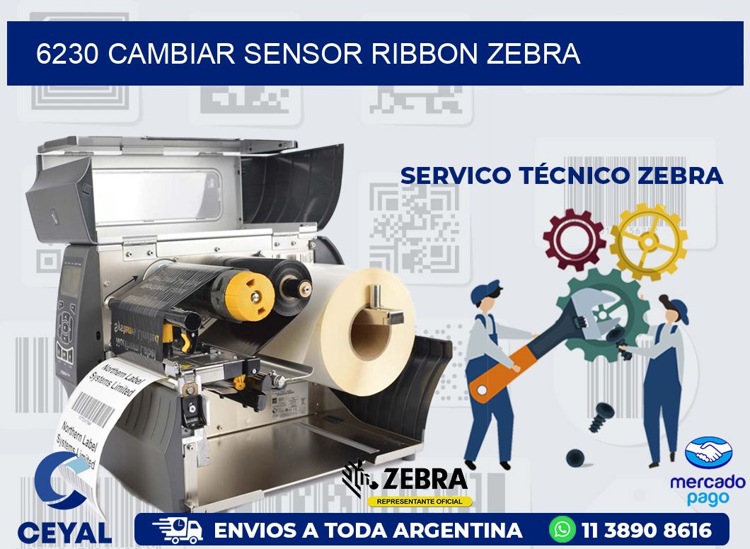 6230 CAMBIAR SENSOR RIBBON ZEBRA