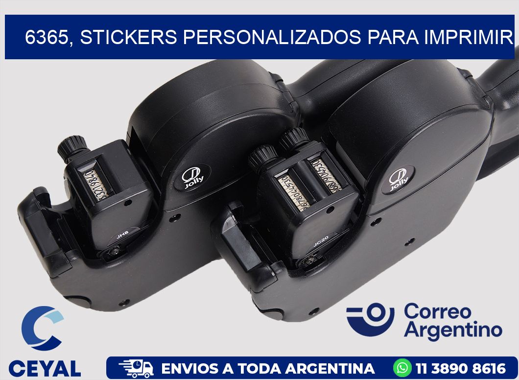 6365, stickers personalizados para imprimir