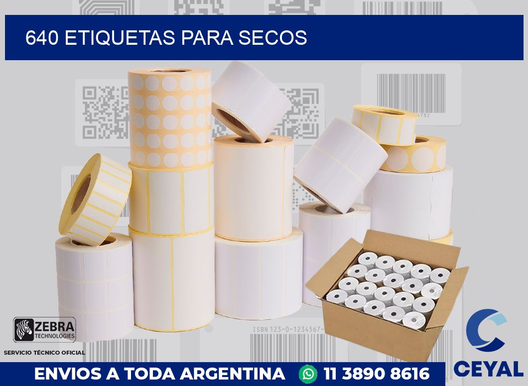 640 ETIQUETAS PARA SECOS