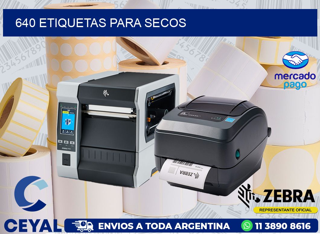 640 ETIQUETAS PARA SECOS