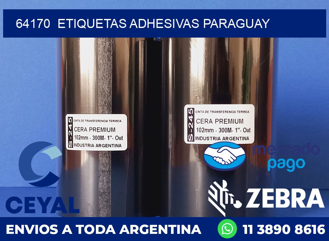 64170  ETIQUETAS ADHESIVAS PARAGUAY