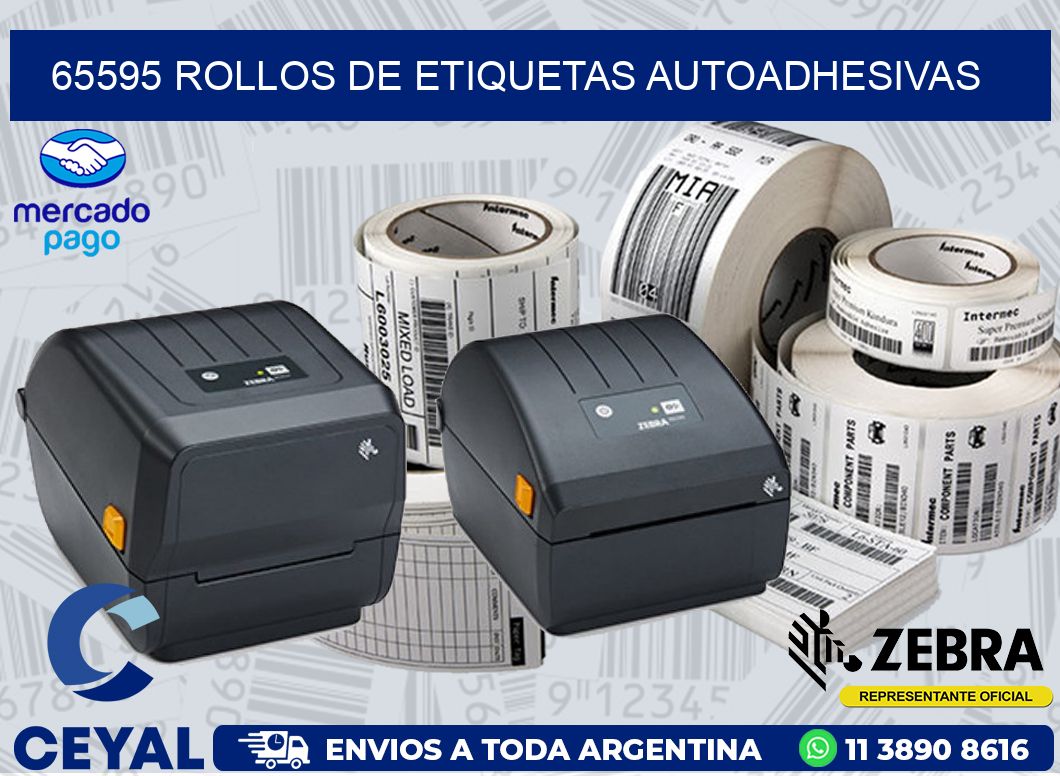 65595 ROLLOS DE ETIQUETAS AUTOADHESIVAS