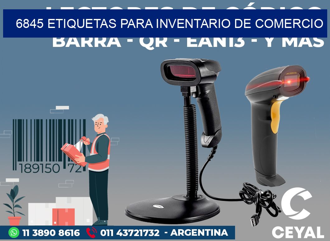 6845 ETIQUETAS PARA INVENTARIO DE COMERCIO