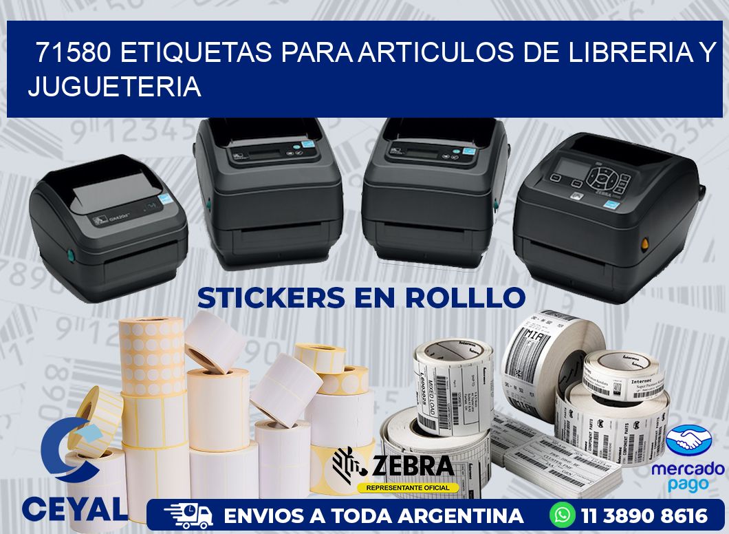 71580 ETIQUETAS PARA ARTICULOS DE LIBRERIA Y JUGUETERIA