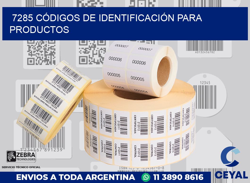 7285 CÓDIGOS DE IDENTIFICACIÓN PARA PRODUCTOS