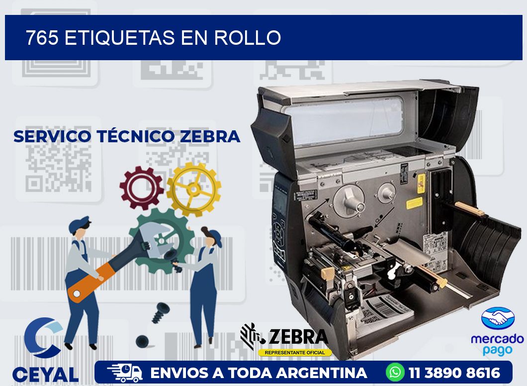 765 ETIQUETAS EN ROLLO