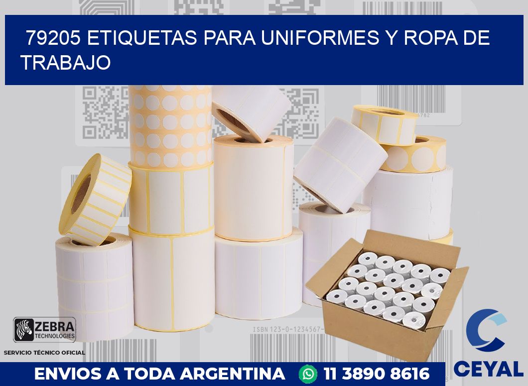 79205 ETIQUETAS PARA UNIFORMES Y ROPA DE TRABAJO
