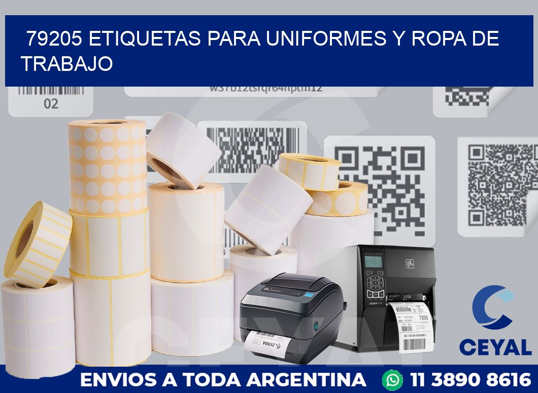 79205 ETIQUETAS PARA UNIFORMES Y ROPA DE TRABAJO