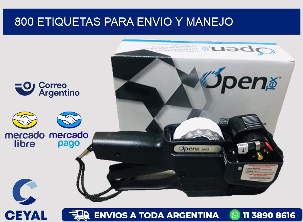 800 ETIQUETAS PARA ENVIO Y MANEJO