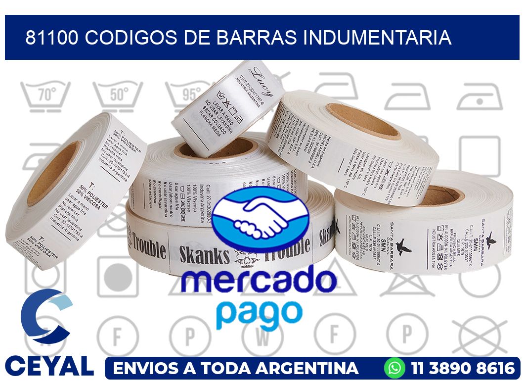 81100 CODIGOS DE BARRAS INDUMENTARIA
