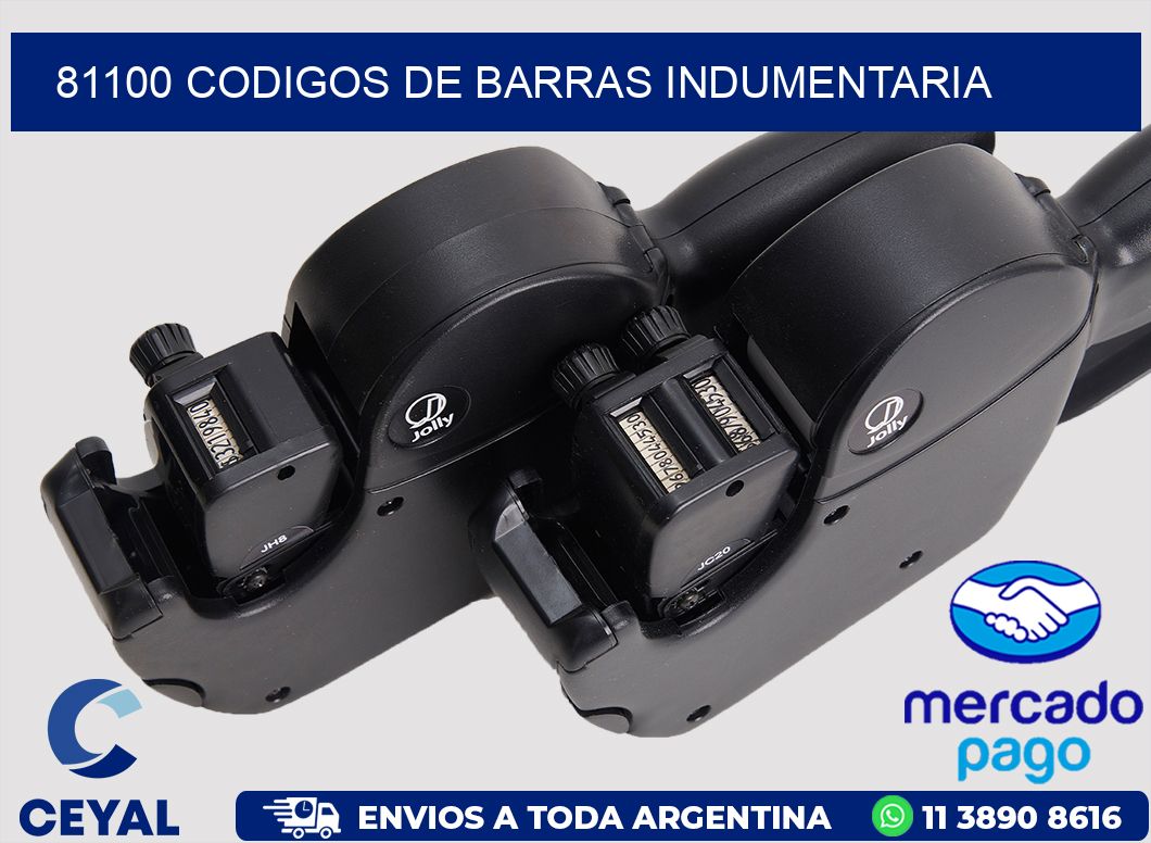 81100 CODIGOS DE BARRAS INDUMENTARIA