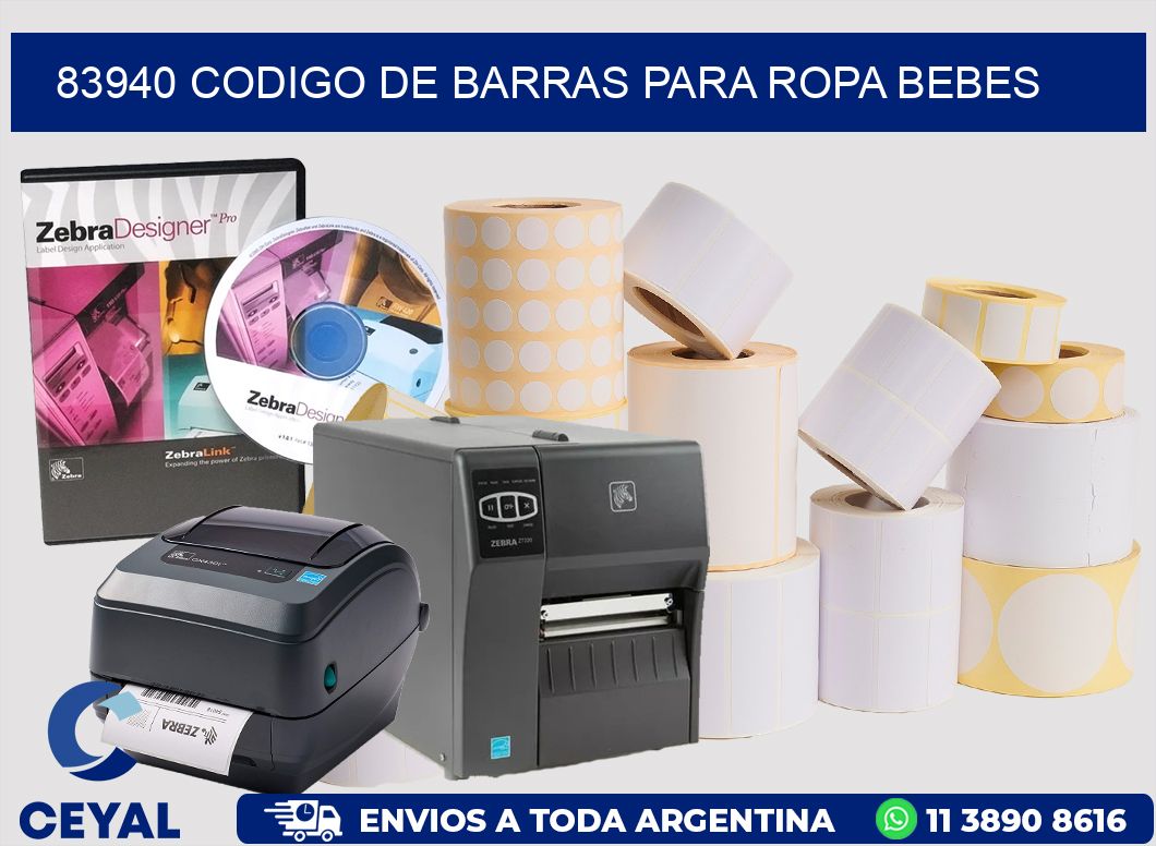 83940 CODIGO DE BARRAS PARA ROPA BEBES