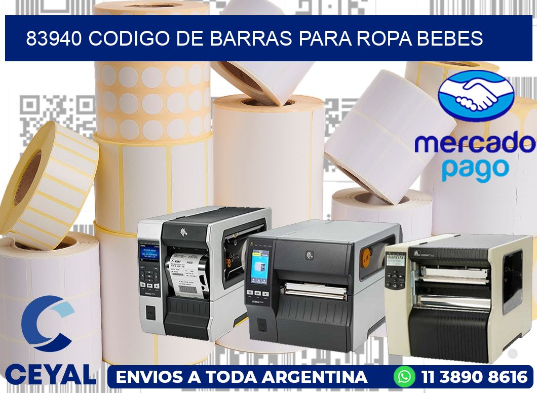 83940 CODIGO DE BARRAS PARA ROPA BEBES