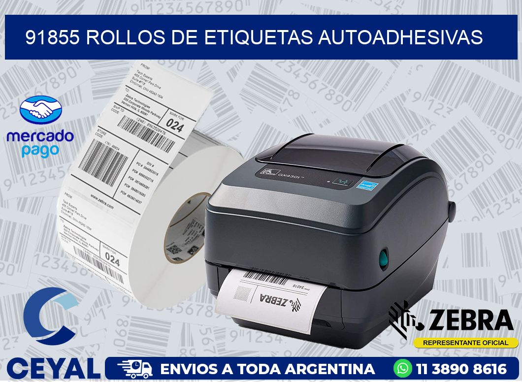 91855 ROLLOS DE ETIQUETAS AUTOADHESIVAS