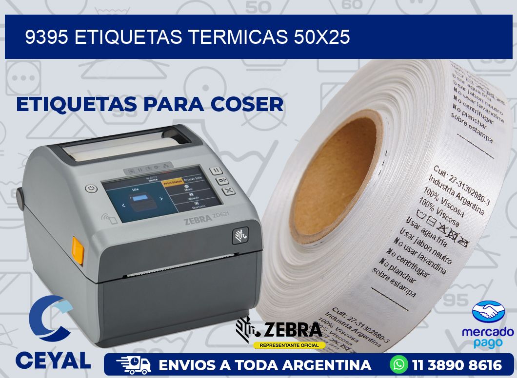 9395 ETIQUETAS TERMICAS 50X25