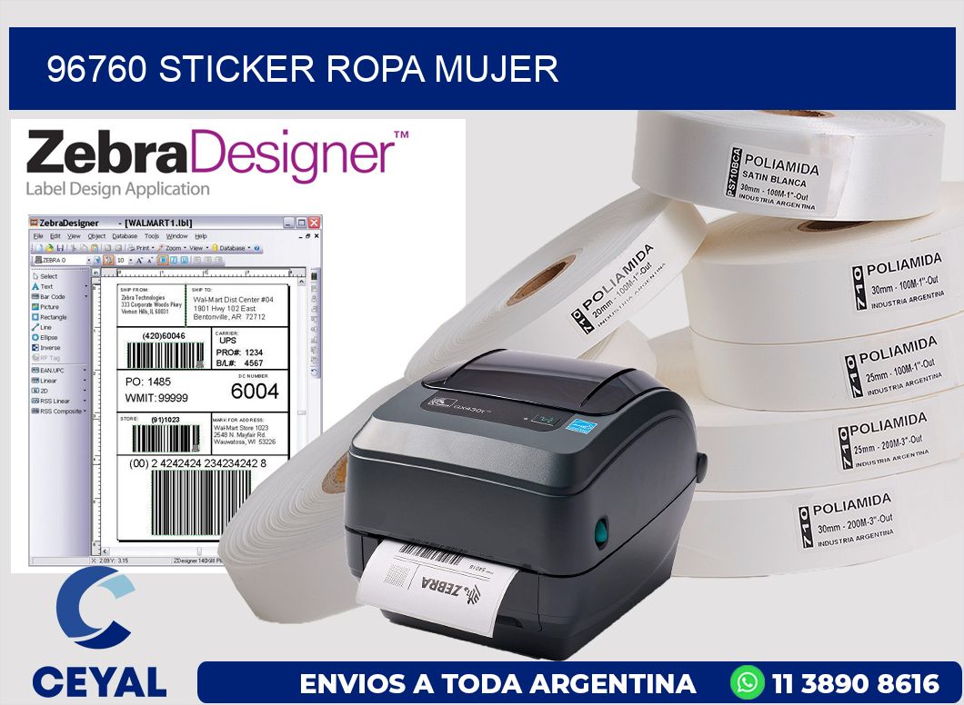 96760 STICKER ROPA MUJER