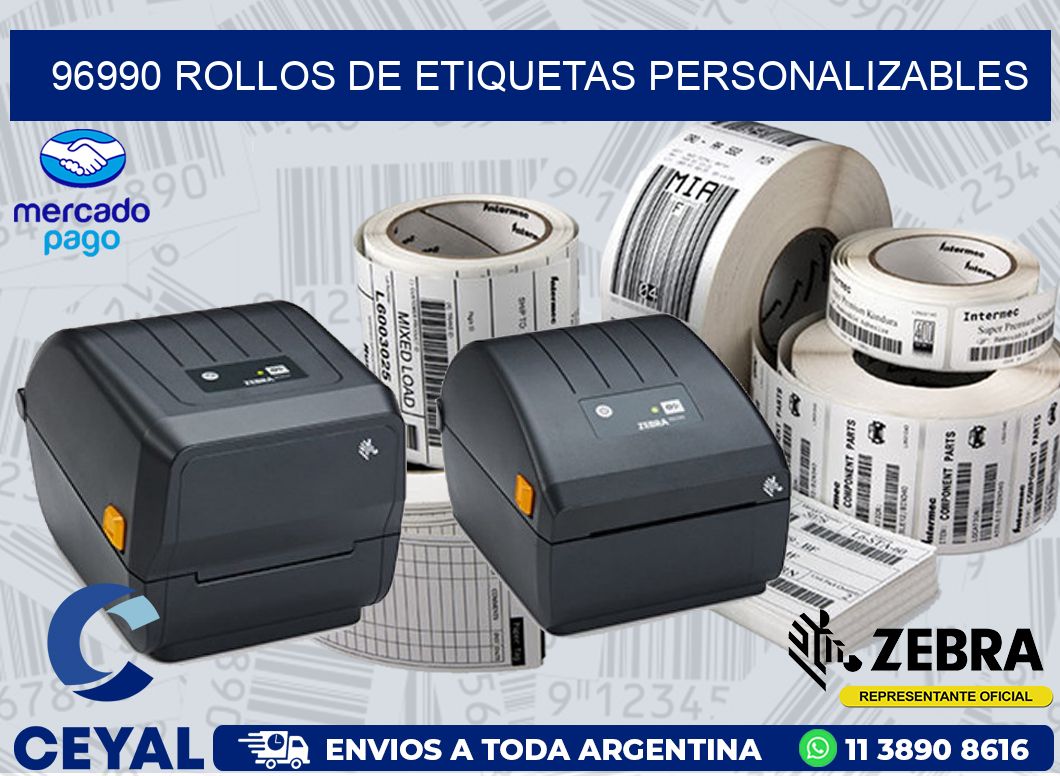 96990 ROLLOS DE ETIQUETAS PERSONALIZABLES