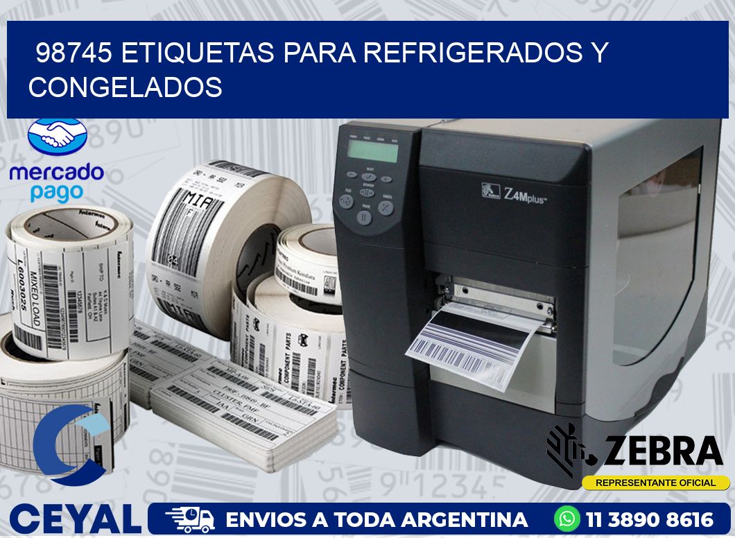 98745 ETIQUETAS PARA REFRIGERADOS Y CONGELADOS