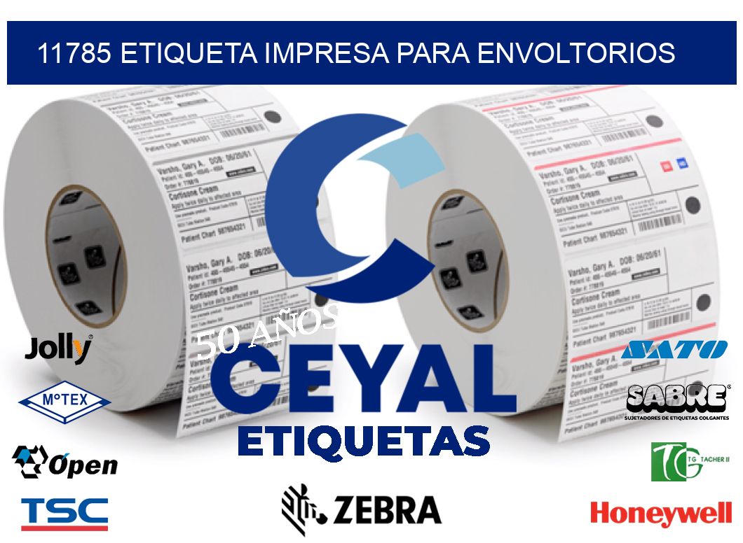 11785 ETIQUETA IMPRESA PARA ENVOLTORIOS