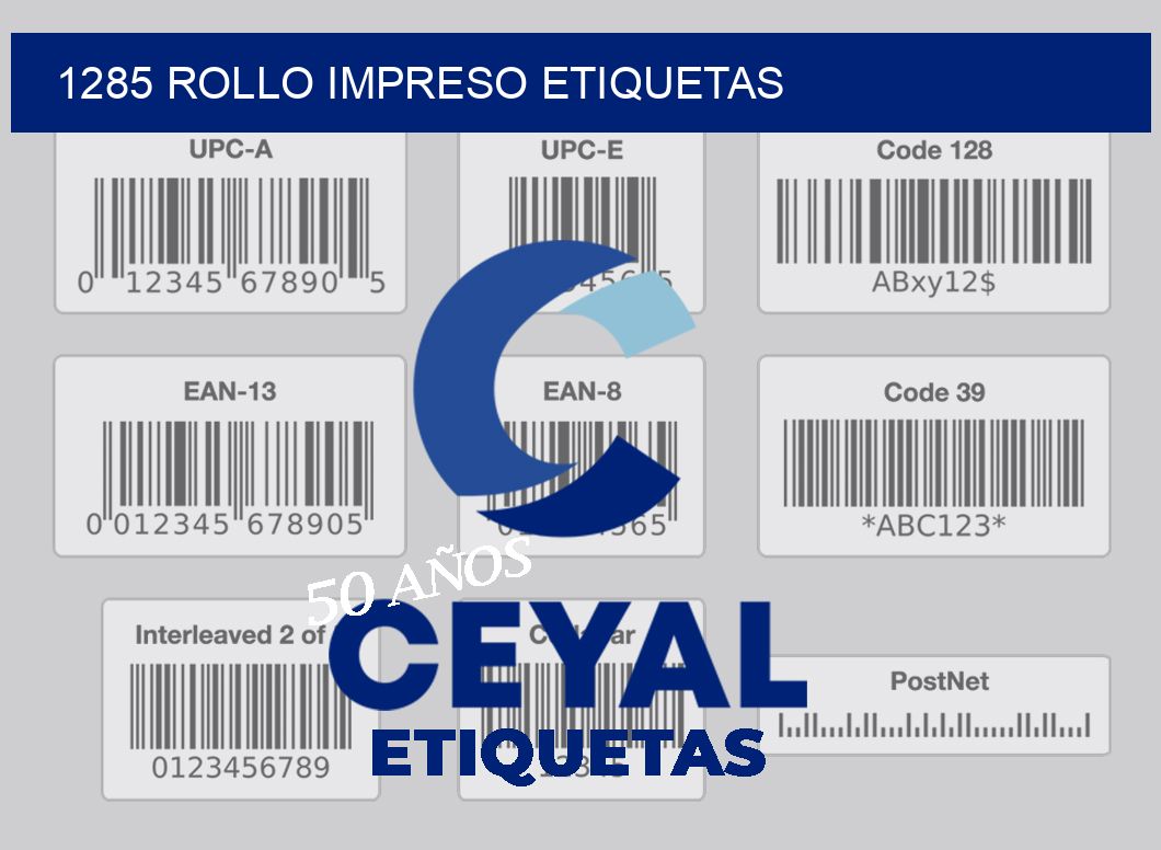 1285 ROLLO IMPRESO ETIQUETAS