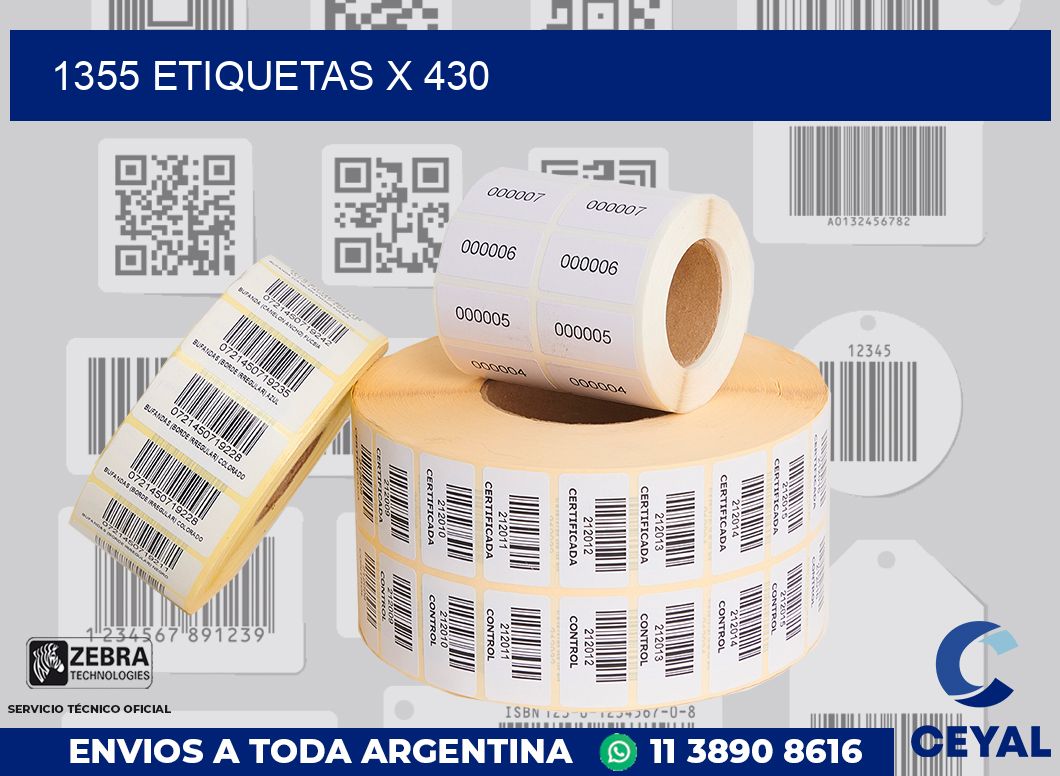 1355 Etiquetas x 430